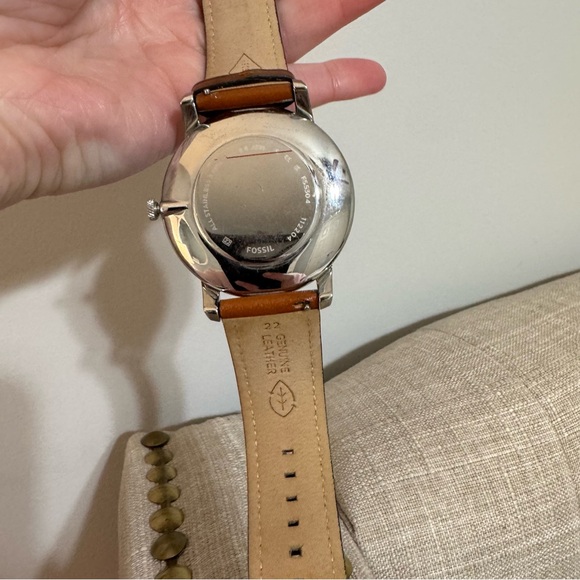 Fossil The Minimalist Slim Three-Hand Light Brown Leather Watch - Picture 4 of 6